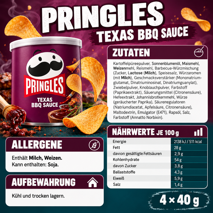 Pringles Adventskalender – 24 Türchen mit 6 Sorten – Originaldose und 23 Minidosen – Chips-Adventskalender – 1085 g