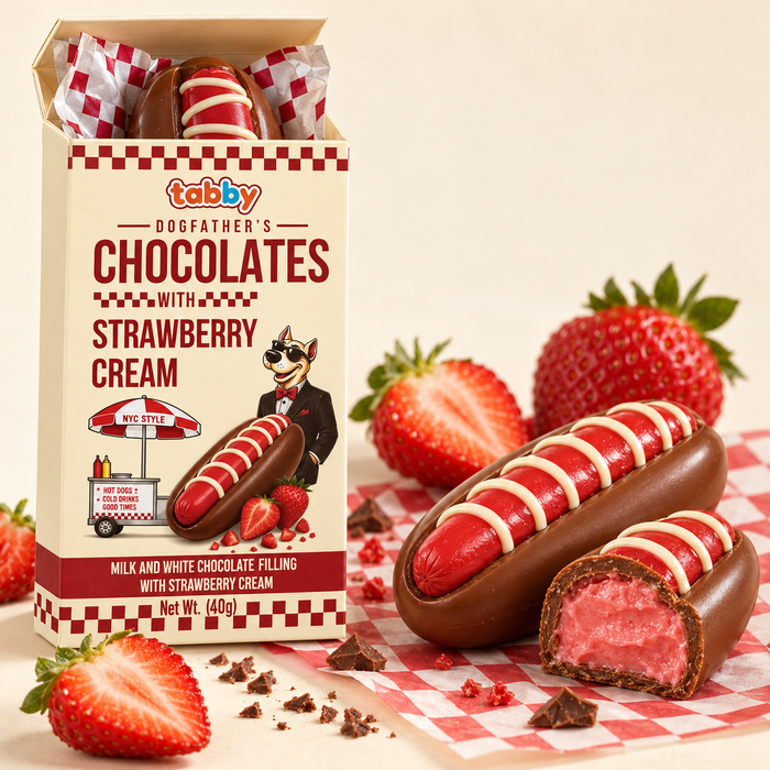 Tabby Dogfather’s Chocolates Strawberry Cream – 40 g