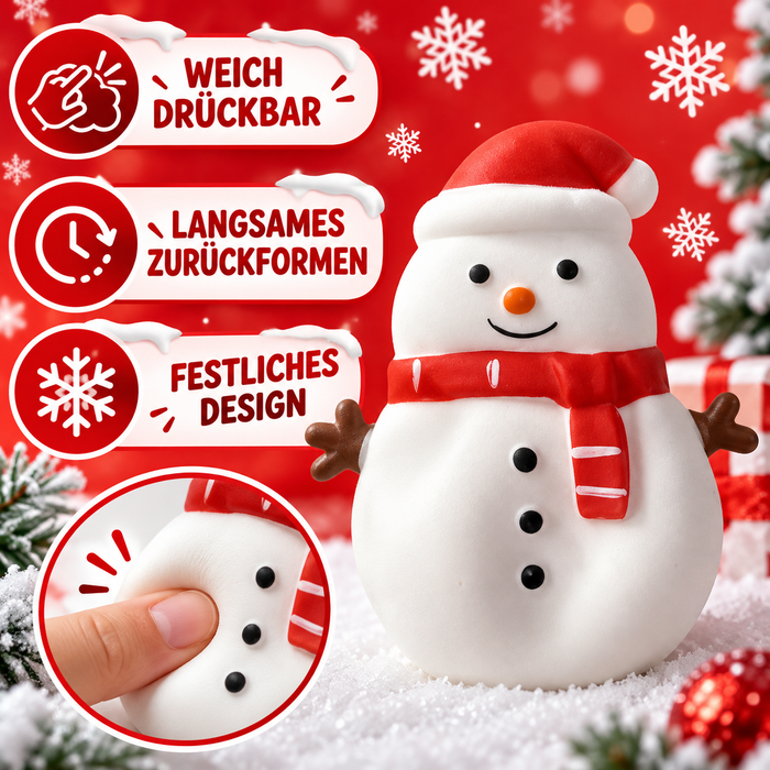 Weihnachts-Schneemann Squishy mit Crunchy-Füllung