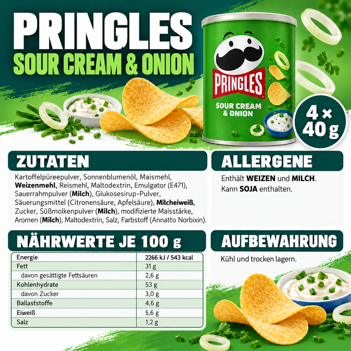Pringles Adventskalender – 24 Türchen mit 6 Sorten – Originaldose und 23 Minidosen – Chips-Adventskalender – 1085 g