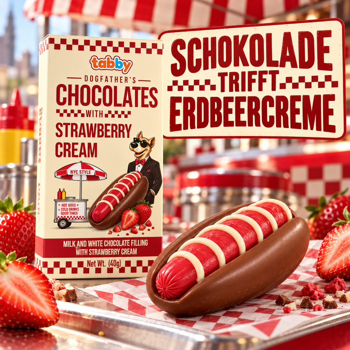 Tabby Dogfather’s Chocolates Strawberry Cream – 40 g