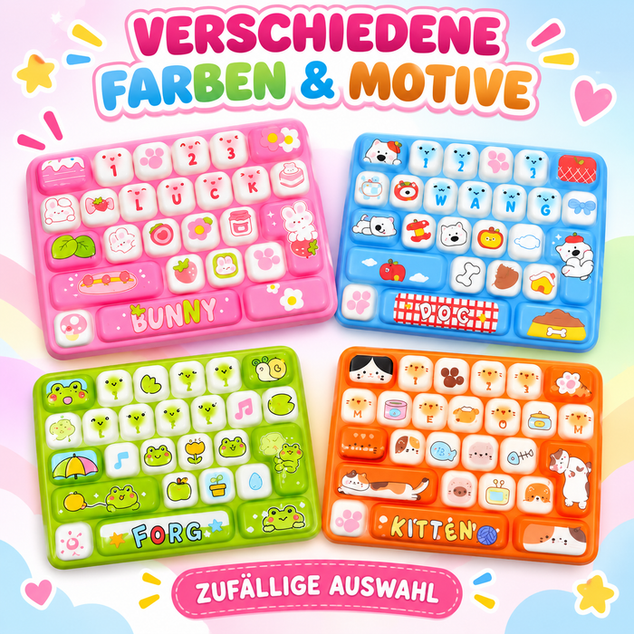 Mini Tastatur Squishy – weiches Keyboard zum Drücken und Kneten, zufällige Farbe