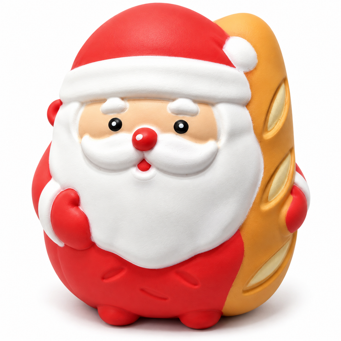 Weihnachtsmann mit Baguette Squishy – weiches Weihnachts-Spielzeug