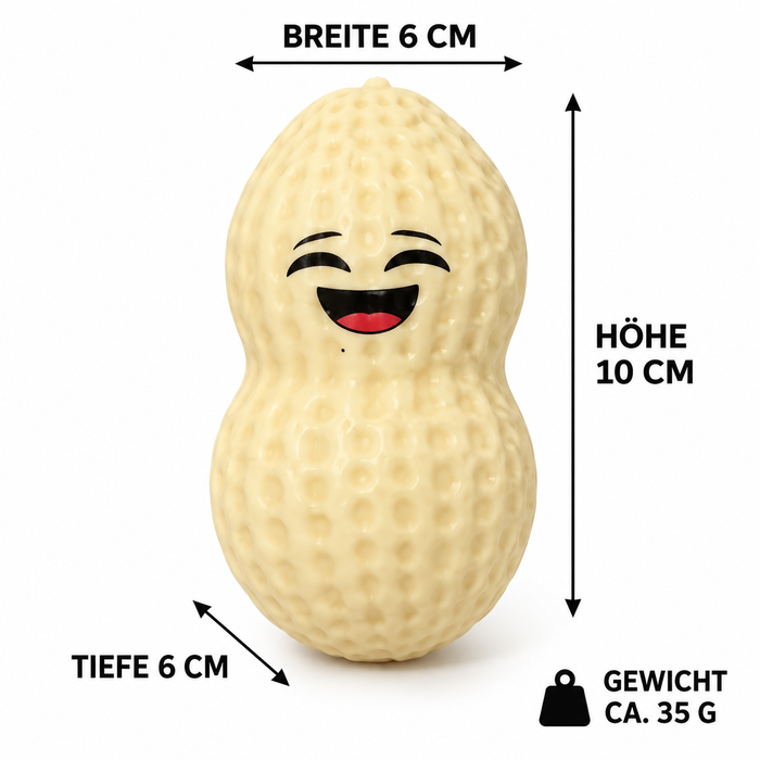 Lustige Erdnuss Squishy zum Drücken – Weiches TPR-Handspielzeug mit fröhlichem Gesicht