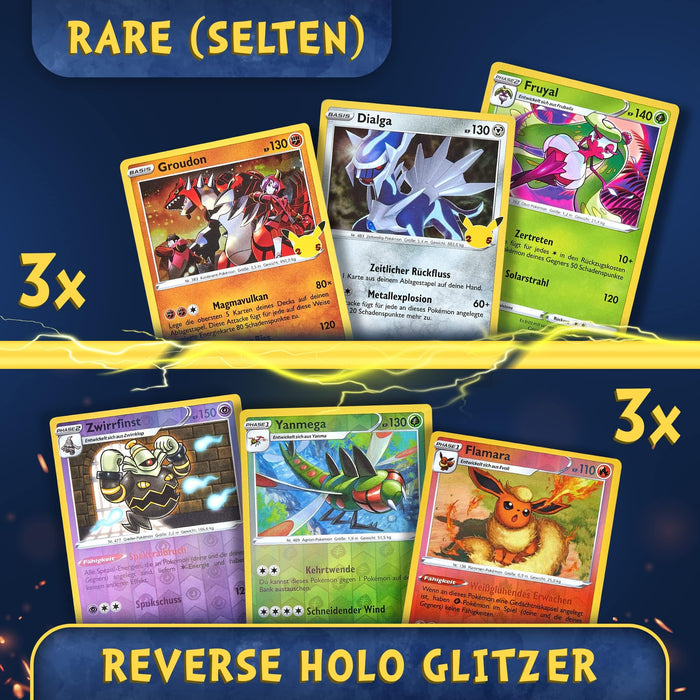 50 Original verschiedene Pokémon-Karten | Englisch | 3x Holo | 3x Rare | Sammelkarten aus aktuellen Sets | Ideal zu Weihnachten + 100 Hüllen