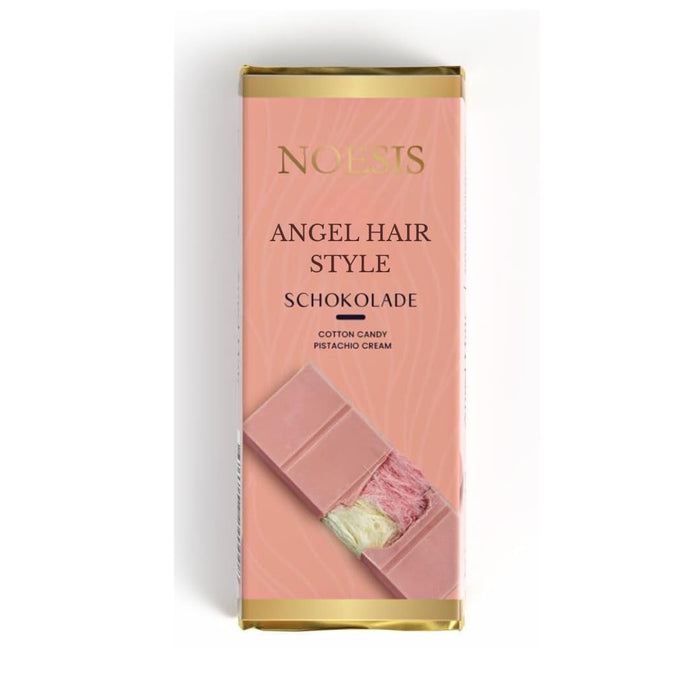 Angel Hair Style Schokolade Pink 75g | Gefüllt mit Pismaniye & Pistaziencreme | 2025 | Schokolade mit Türkische Zuckerwatte Kadayif Halva