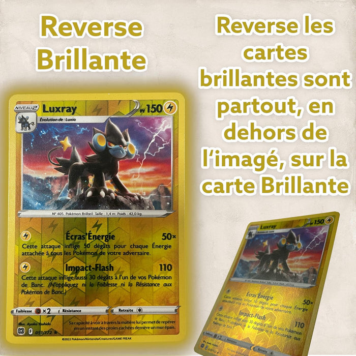 Pokéman 20 Cartes Officielles françaises Comprenant - 2 Brillantes - sans duplicata Cartes Pokeman Enfants
