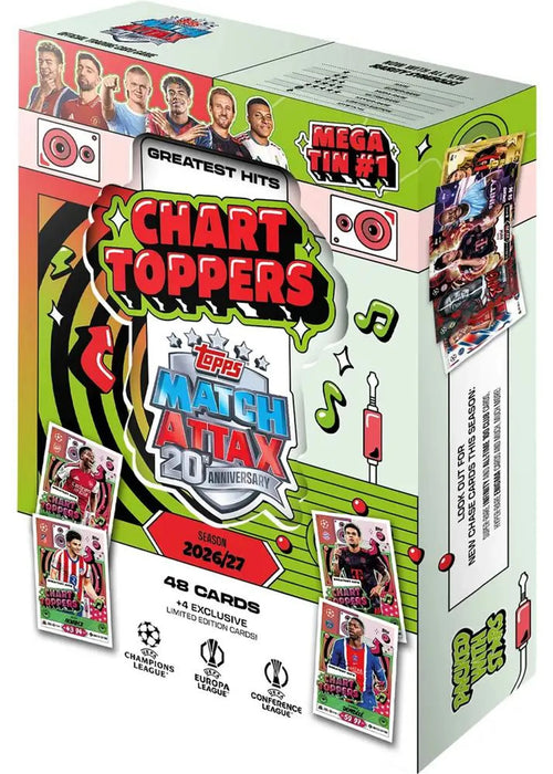 Topps Match Attax UEFA Club Competitions 2026/2027 – Mega Tin – Zufälliges Design – Deutsch