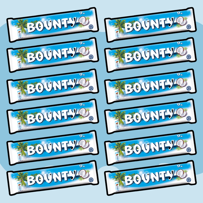 12er Pack – Bounty Wafer Rolls| Knusprige Waffelröllchen mit Kokoscreme & Milchschokolade | 12x22,5g