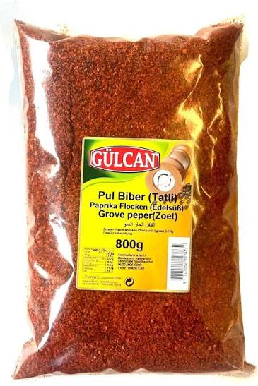 Gülcan Pul Biber Scharf XL Premium Paprikaflocken – Traditioneller Vorratsbeutel [800g]