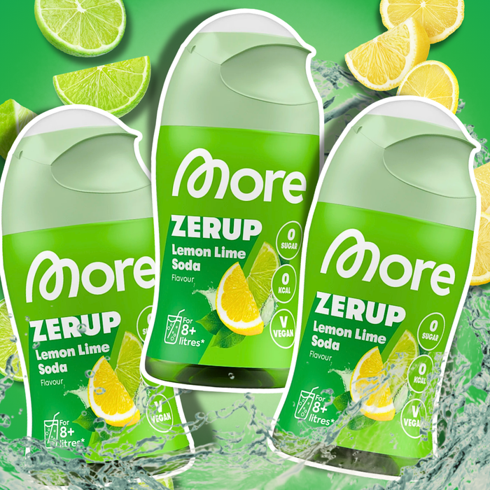 3x MORE Zerup Zero Sirup 65 ml – Zuckerfreier Getränkesirup, verschiedene Geschmacksrichtungen zur Auswahl