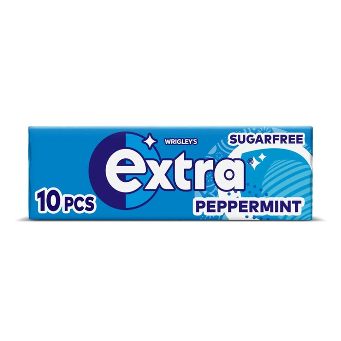 Wrigley's Extra Peppermint Kaugummi Zuckerfrei (30 x 14g) - Zahnpflege Kausnack Vorratspack Großpackung