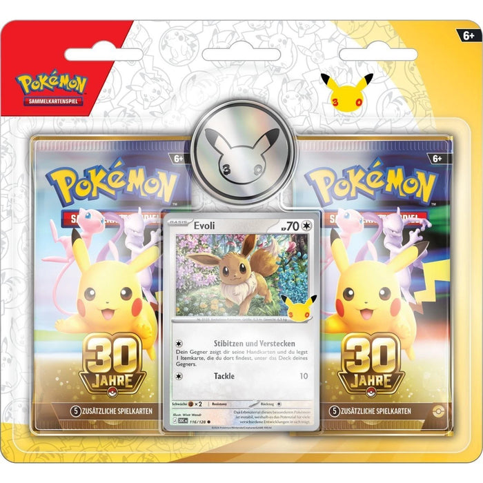 Pokémon TCG 30 Jahre 2-Pack Blister Evoli – Deutsche Ausgabe