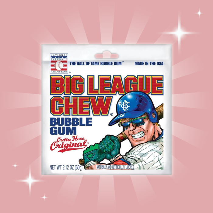 Original Big League Chew Bubble Gum, 60 g – Klassischer zerkleinerter Kaugummi