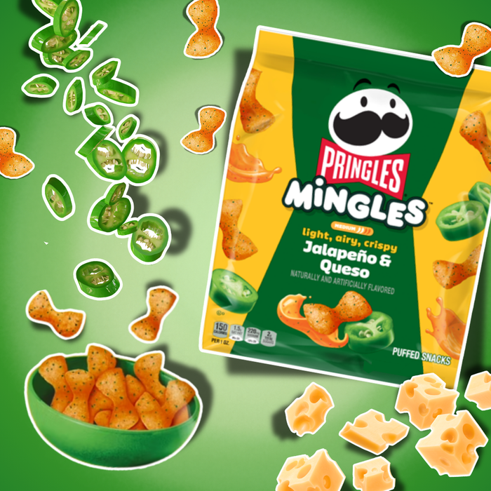 Pringles Mingles Jalapeño & Queso Puffed Snacks 56g