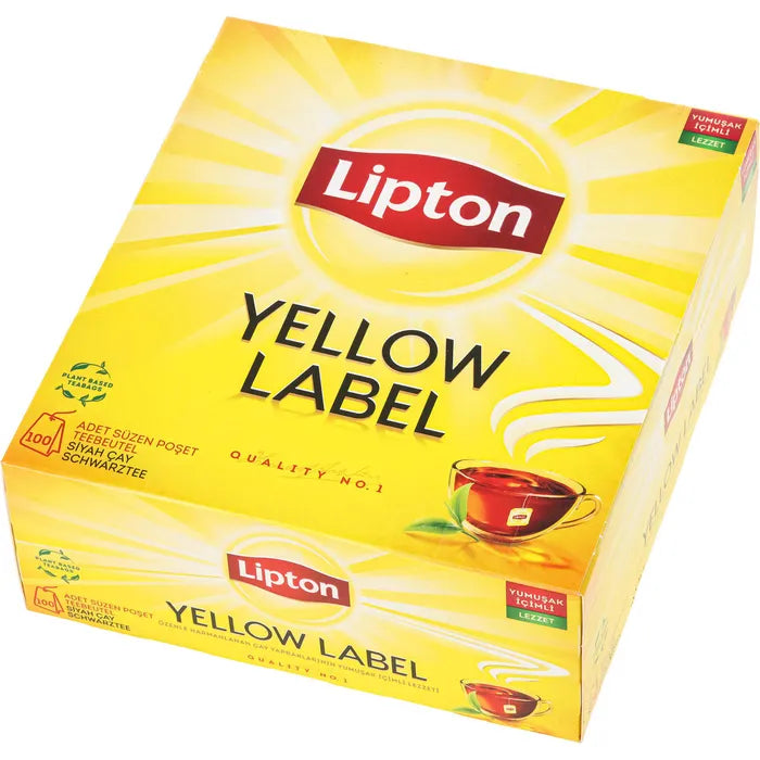 Lipton 1890 Yellow Label Schwarzer Tee – Balanced & Aromatic – 100 Teebeutel, 150 g