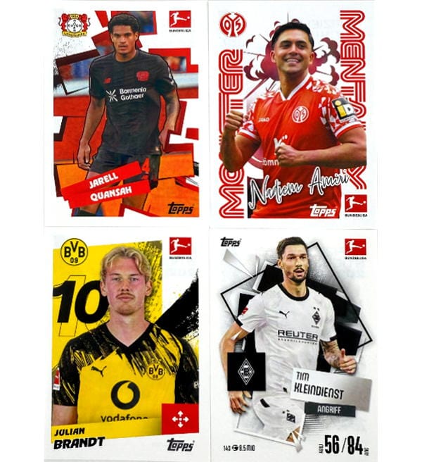 Topps Bundesliga Sticker 2025/2026 Display | 50 Stickertüten | Offizielle Stickerkollektion