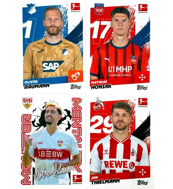 Topps Bundesliga Sticker 2025/2026 Display | 50 Stickertüten | Offizielle Stickerkollektion