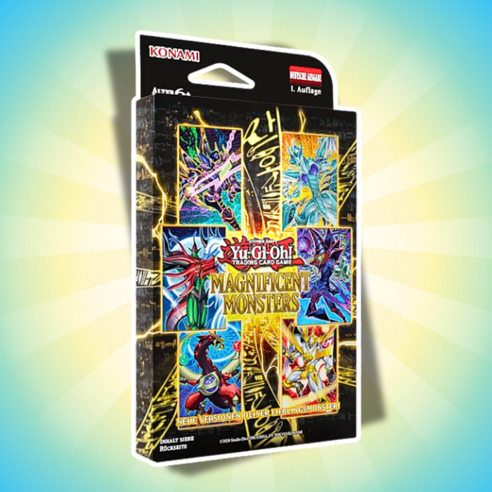 YuGiOh! Magnificent Monsters Box Deutsch – 3 Packs à 5 Karten + 3 Secret Rare Karten